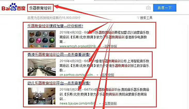 点击查看“乐器教育培训”关键词优化上线案例